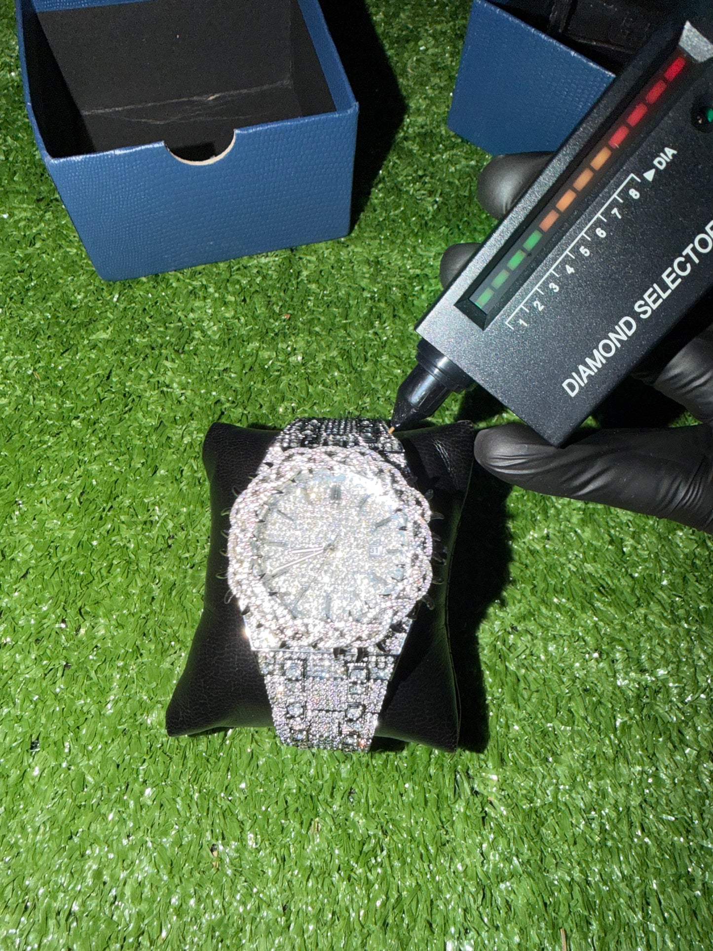 Iced Out AP Style Watch