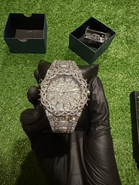 Iced Out AP Style Watch